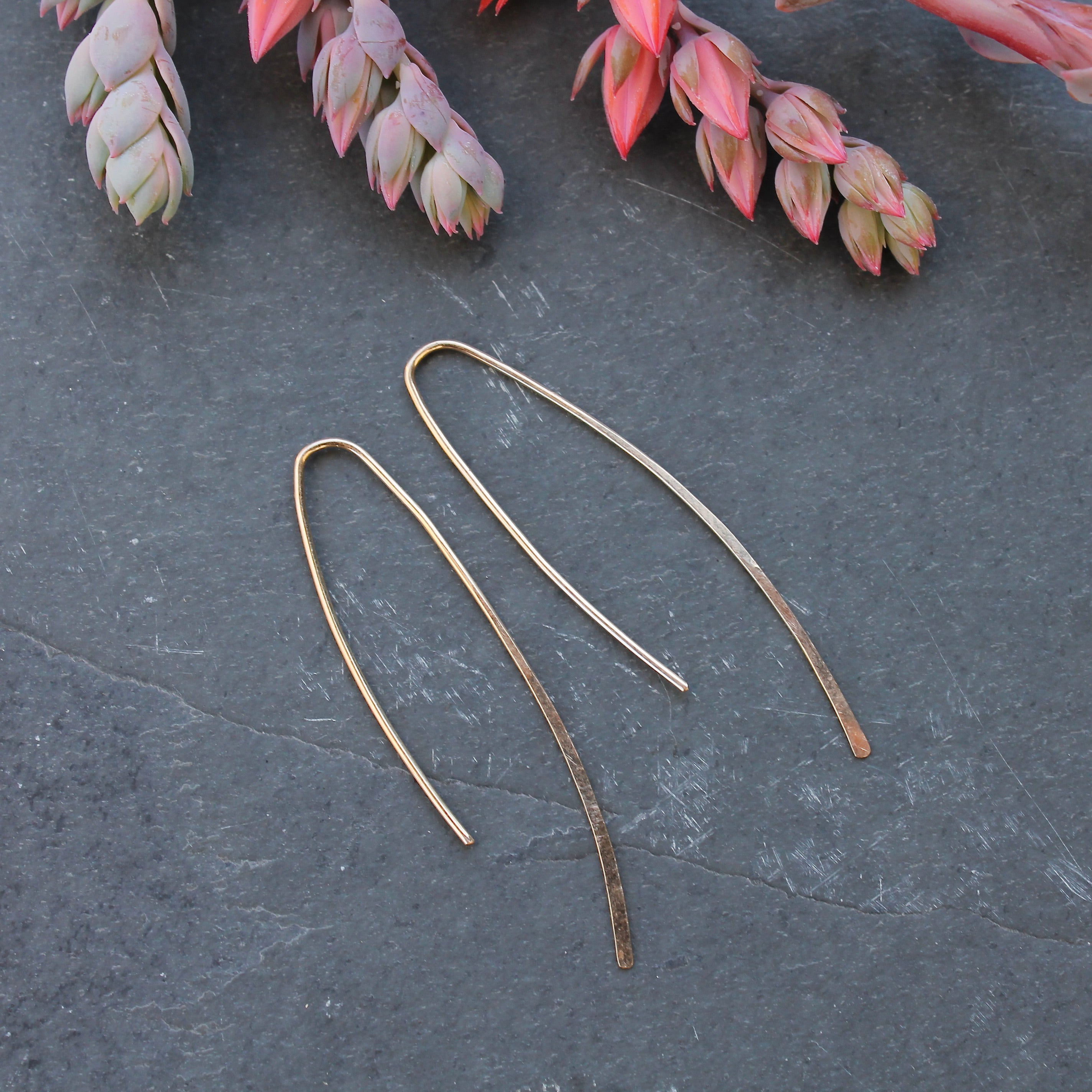 Gold filled deals threader earrings