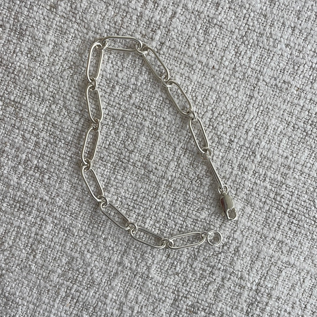 Silver Medium Cable Bracelet