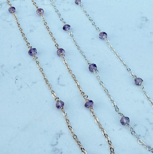 Amethyst Station Necklaces