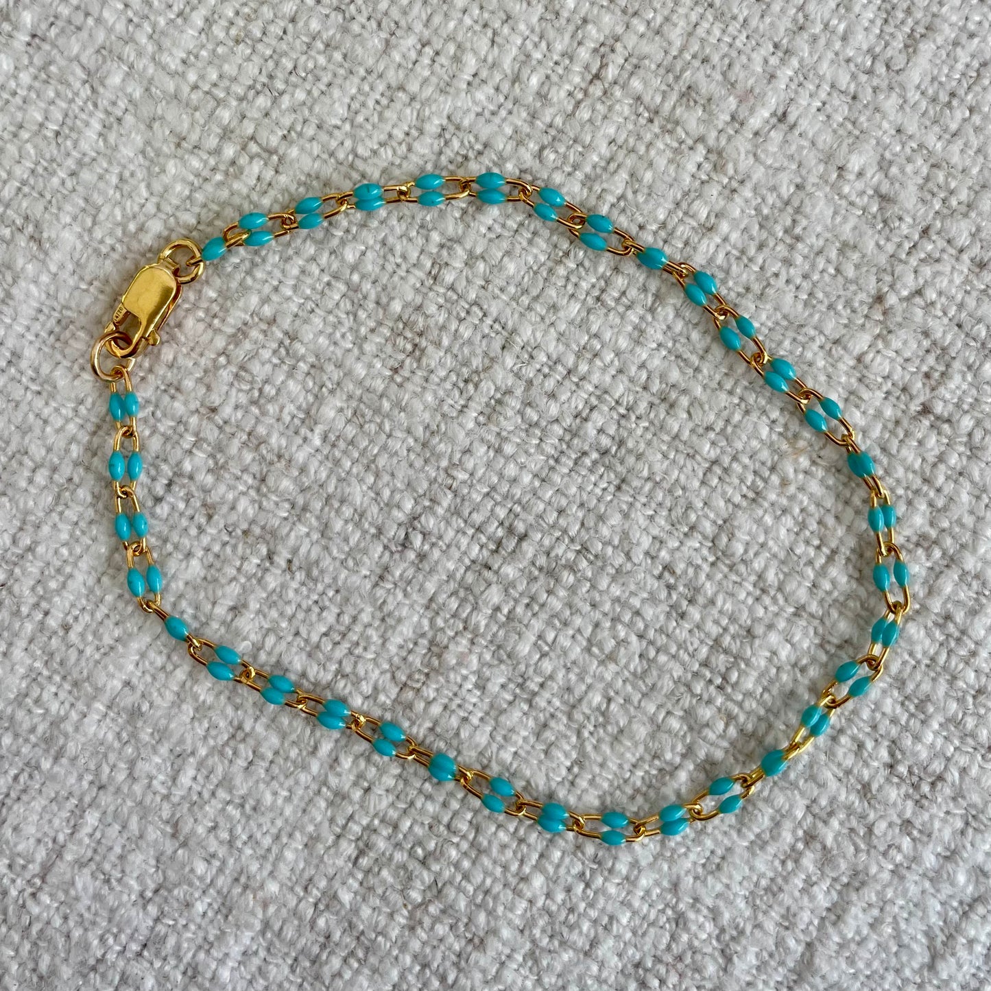 Filled Turquoise Enamel Bracelet