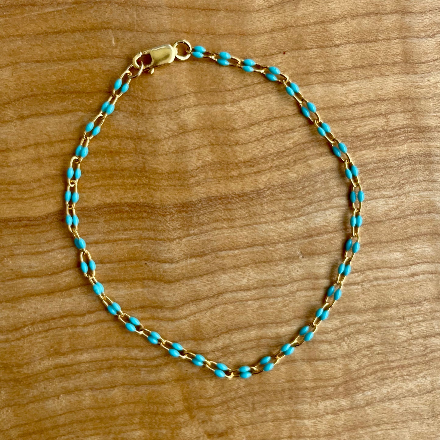 Filled Turquoise Enamel Bracelet