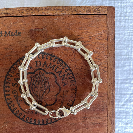 Sterling Silver Hardware Bracelet