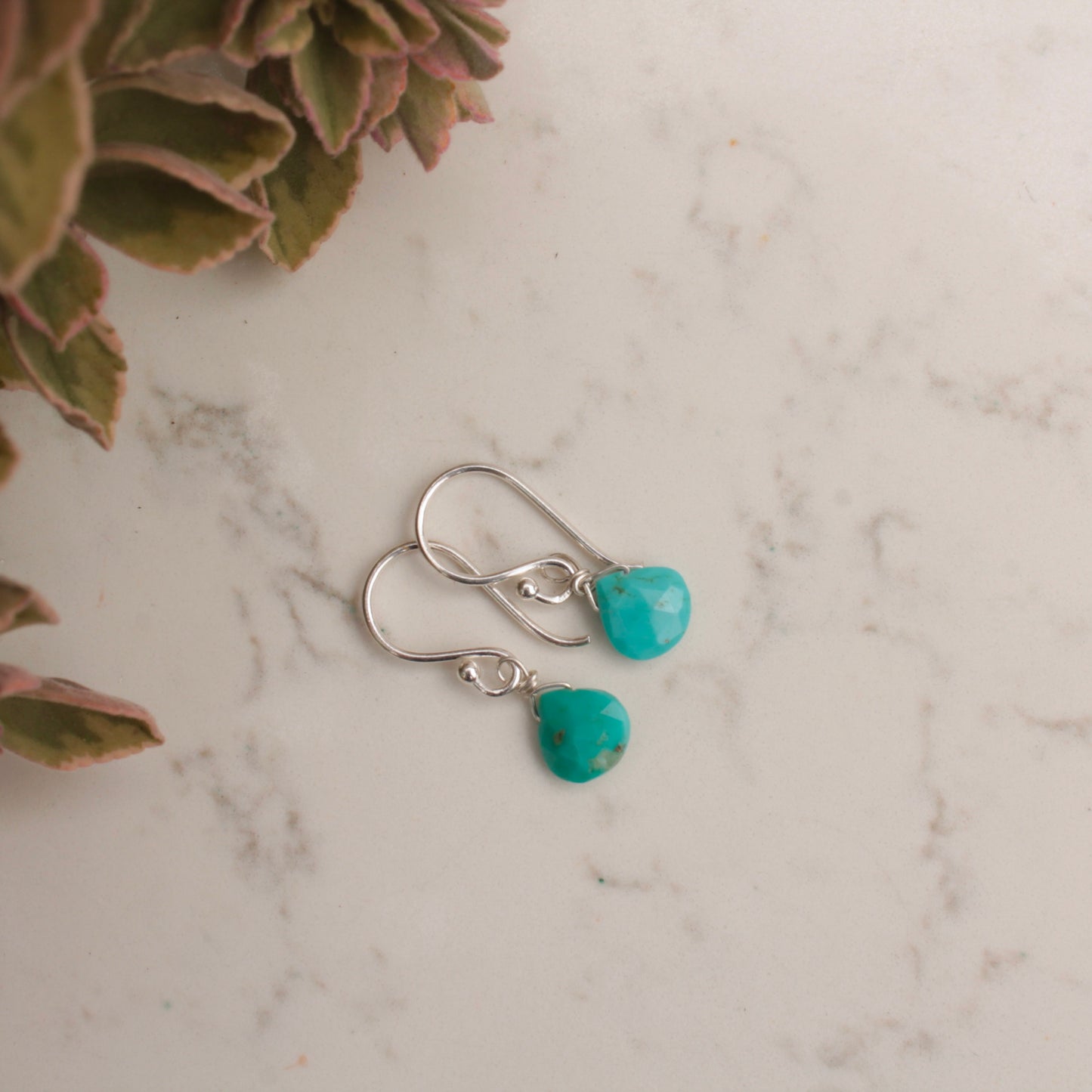 Turquoise Briquette Earrings