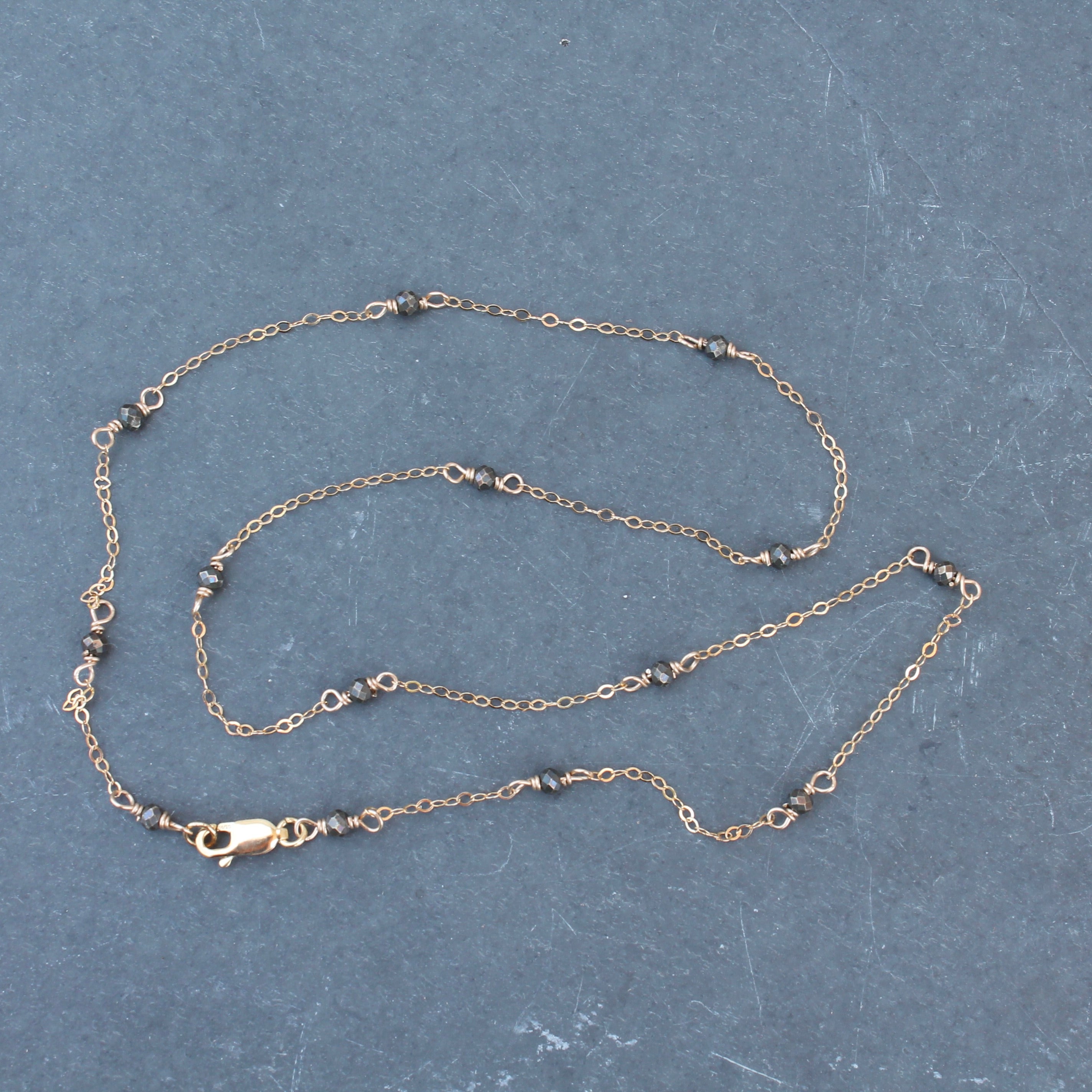 Iron hot sale pyrite necklace