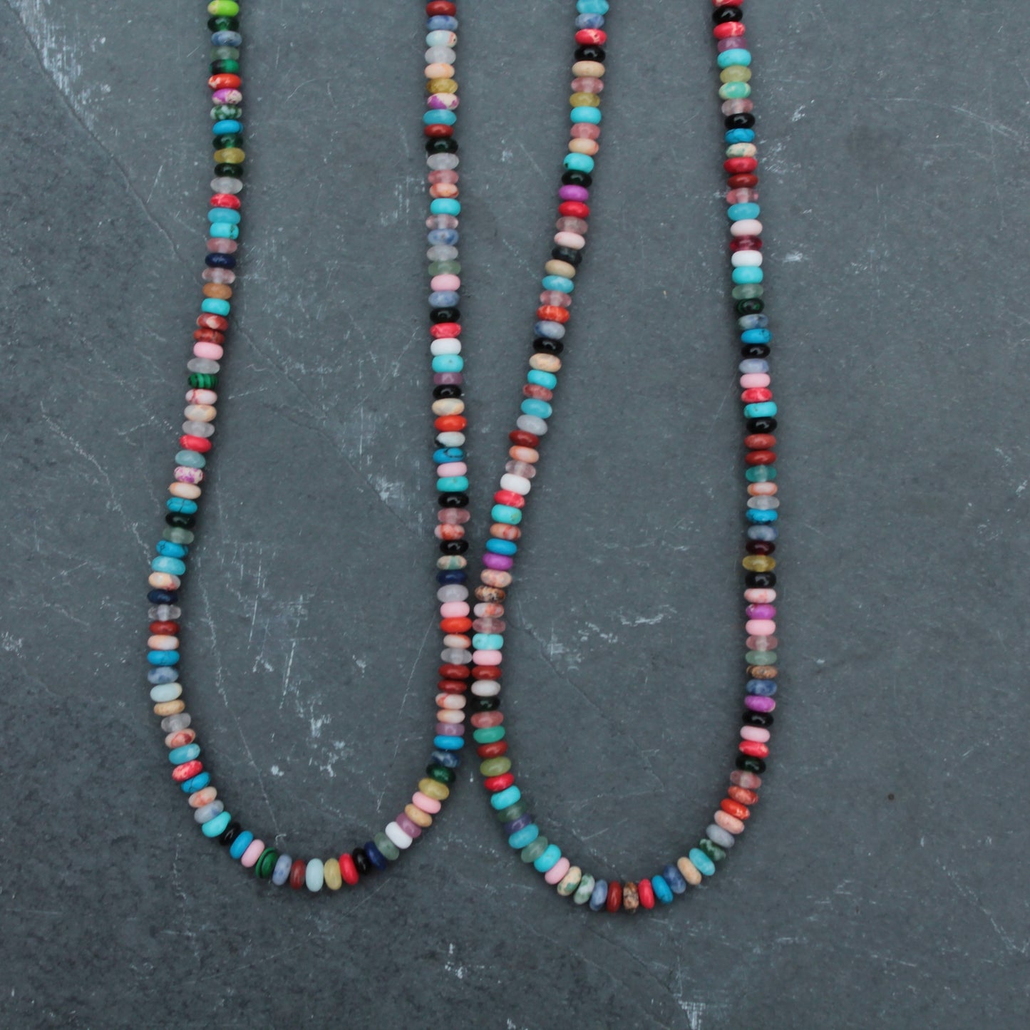 Multi Gemstone Rondelle Necklace