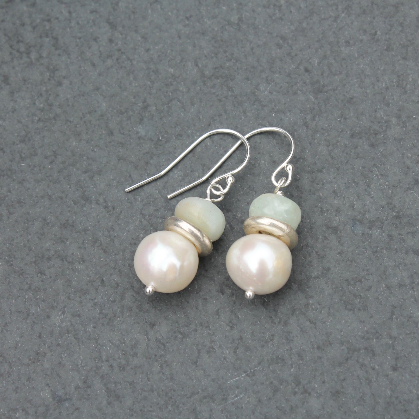 Uniquely Irregular Freshwater Pearl & Amazonite